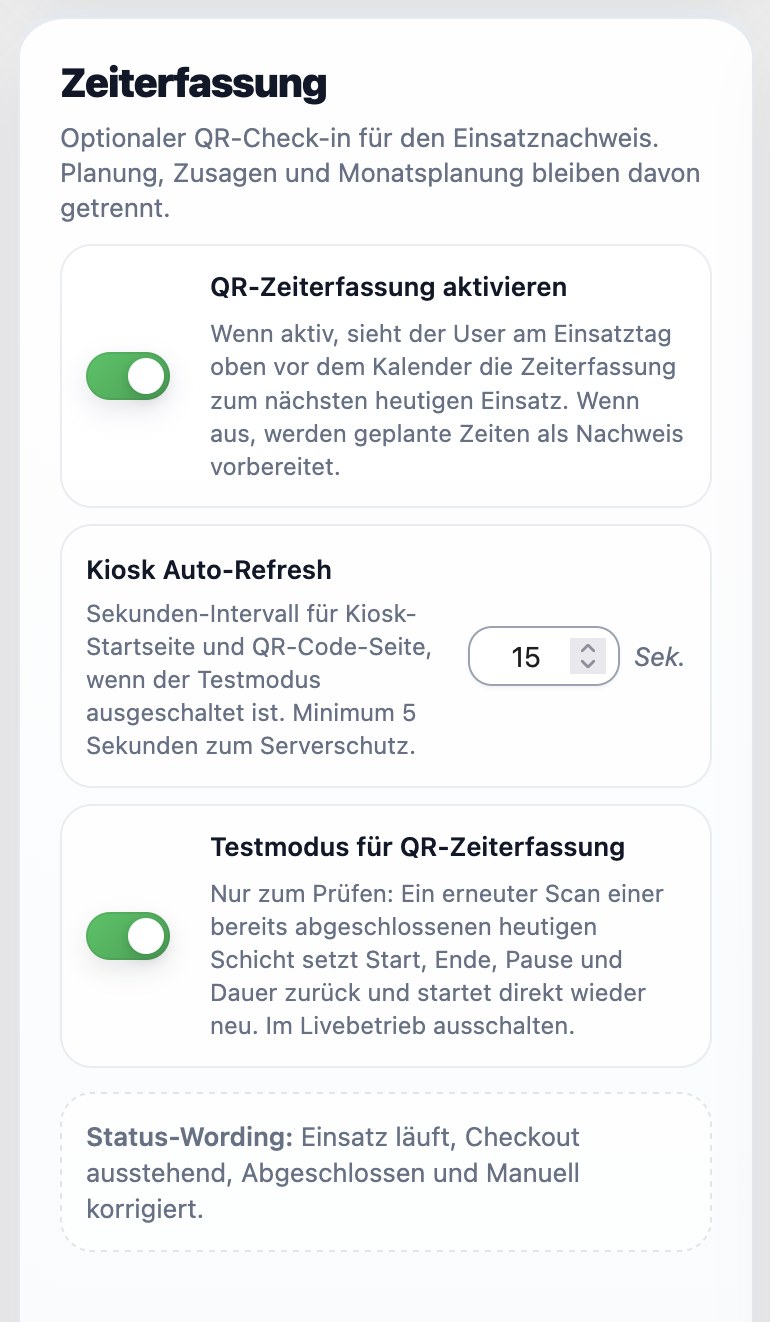 QR-Zeiterfassung für Einsätze
